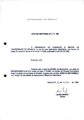 Ato da Reitoria nº 0679/1999