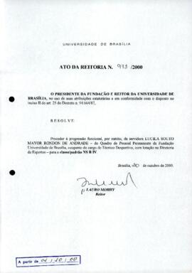 Ato da Reitoria nº 0973/2000