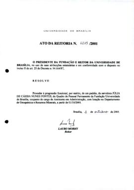 Ato da Reitoria nº 1215/2001