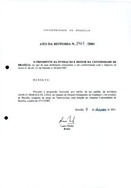 Ato da Reitoria nº 1463/2001