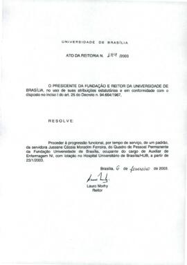 Ato da Reitoria nº 0189/2003