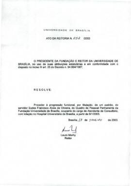 Ato da Reitoria nº 0052/2003