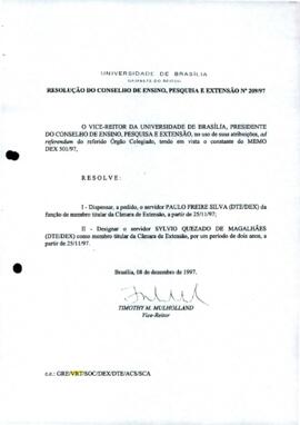 Resolução do Conselho de Ensino, Pesquisa e Extensão nº 0209/1997