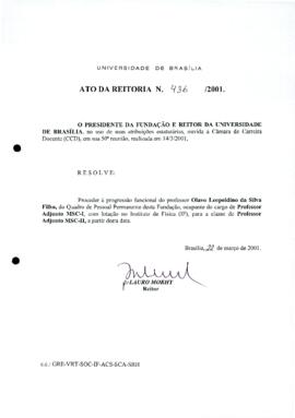 Ato da Reitoria nº 0436/2001