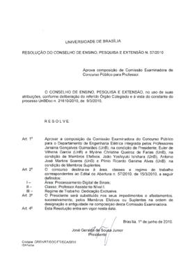 Resolução do Conselho de Ensino, Pesquisa e Extensão nº 0057/2010