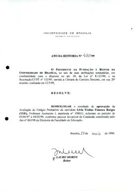 Ato da Reitoria nº 0480/1999