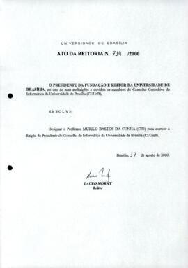 Ato da Reitoria nº 0714/2000