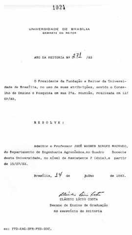 Ato da Reitoria nº 0271/1983