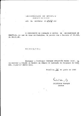 Ato da Reitoria nº 0212/1989