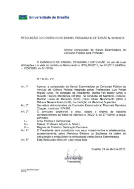 Resolução do Conselho de Ensino, Pesquisa e Extensão nº 0079/2015