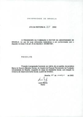 Ato da Reitoria nº 0317/2002