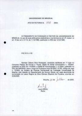 Ato da Reitoria nº 0936/2004