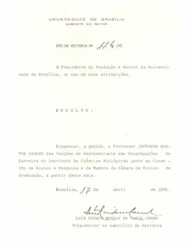 Ato da Reitoria nº 0114/1985