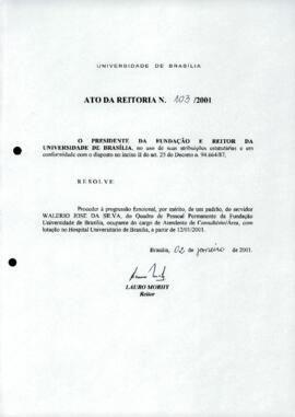 Ato da Reitoria nº 0103/2001