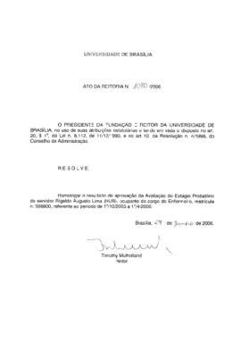 Ato da Reitoria nº 1080/2006