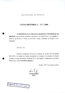 Ato da Reitoria nº 0764/2000