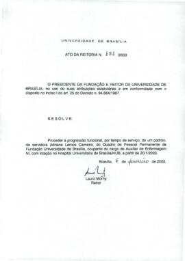 Ato da Reitoria nº 0181/2003