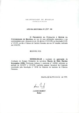 Ato da Reitoria nº 0180/1999