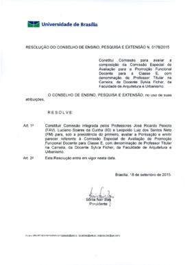 Resolução do Conselho de Ensino, Pesquisa e Extensão nº 0178/2015