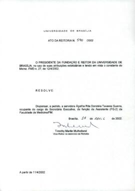 Ato da Reitoria nº 0590/2002