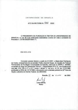 Ato da Reitoria nº 0886/2002