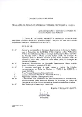 Resolução do Conselho de Ensino, Pesquisa e Extensão nº 0222/2013