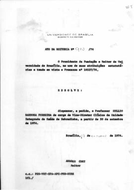 Ato da Reitoria nº 0910/1974