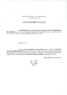 Ato da Reitoria nº 1275/1998