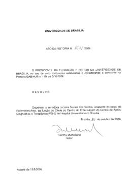 Ato da Reitoria nº 1671/2006