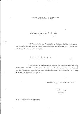 Ato da Reitoria nº 0316/1973