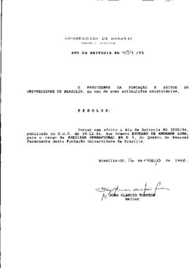 Ato da Reitoria nº 0454/1995