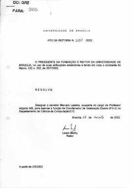 Ato da Reitoria nº 1257/2002