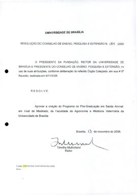 Resolução do Conselho de Ensino, Pesquisa e Extensão nº 0184/2006