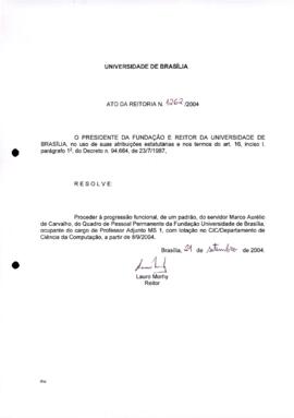 Ato da Reitoria nº 1262/2004