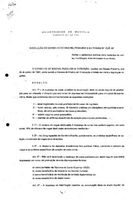 Resolução do Conselho de Ensino, Pesquisa e Extensão nº 0018/1987