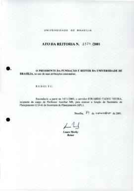 Ato da Reitoria nº 1374/2001