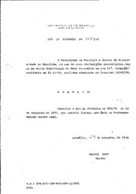 Ato da Reitoria nº 1034/1974