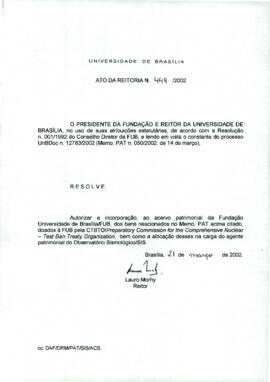 Ato da Reitoria nº 0449/2002