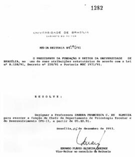 Ato da Reitoria nº 1191/1991