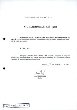 Ato da Reitoria nº 0533/2001