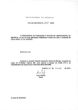 Ato da Reitoria nº 1237/2003