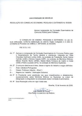 Resolução do Conselho de Ensino, Pesquisa e Extensão nº 0055/2009