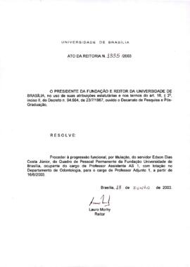 Ato da Reitoria nº 1335/2003