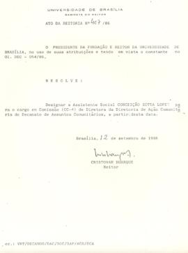 Ato da Reitoria nº 0407/1986