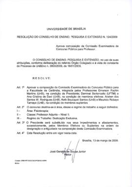 Resolução do Conselho de Ensino, Pesquisa e Extensão nº 0124/2009