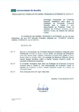 Resolução do Conselho de Ensino, Pesquisa e Extensão nº 0258/2015