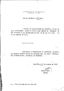 Ato da Reitoria nº 0751/1974