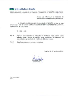 Resolução do Conselho de Ensino, Pesquisa e Extensão nº 0003/2016