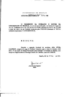 Ato da Reitoria nº 0794/1995