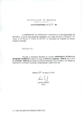 Ato da Reitoria nº 0335/1998